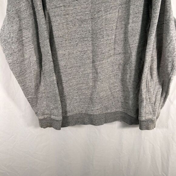 J. Crew Sweater Men's Medium Grey Crew Neck Long Sleeve Cotton Blend Pullover - Picture 3 of 10